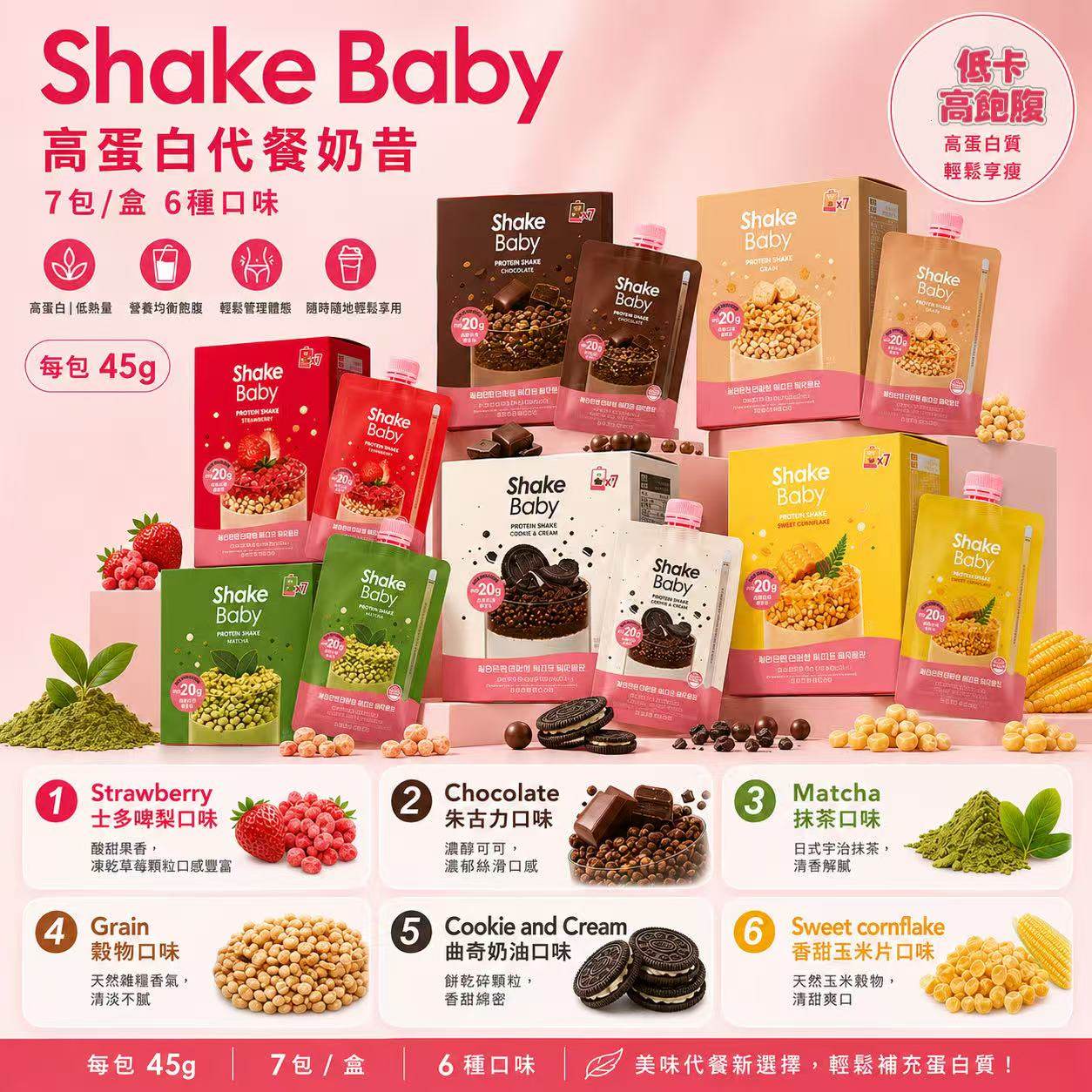 Shake Baby高蛋白代餐奶昔1盒7包